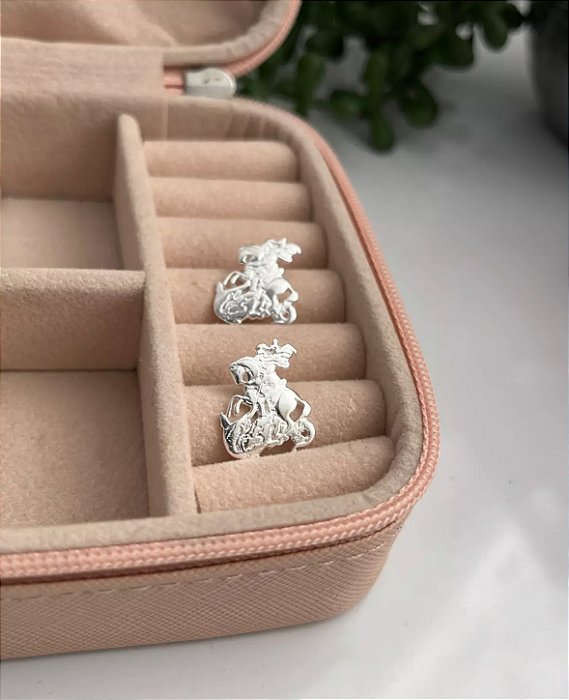 Pingente São Jorge passante 15mm - Prata 925