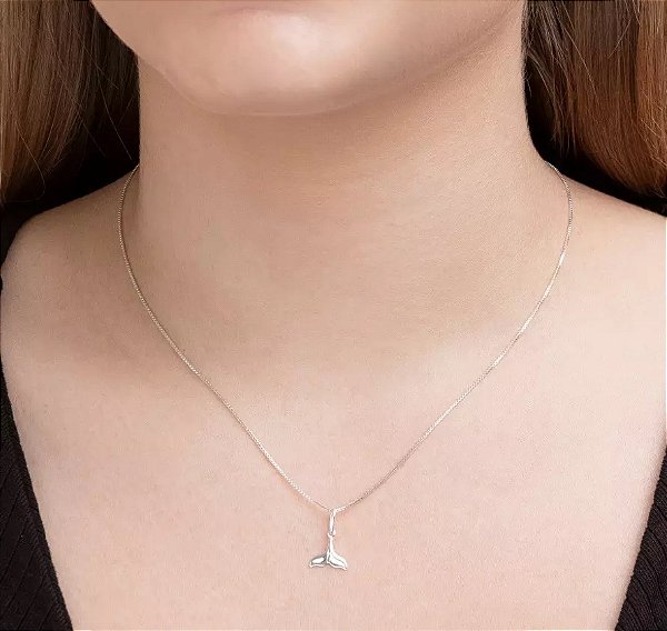 @ Pingente calda de sereia mini  baleia 10mm - Prata 925