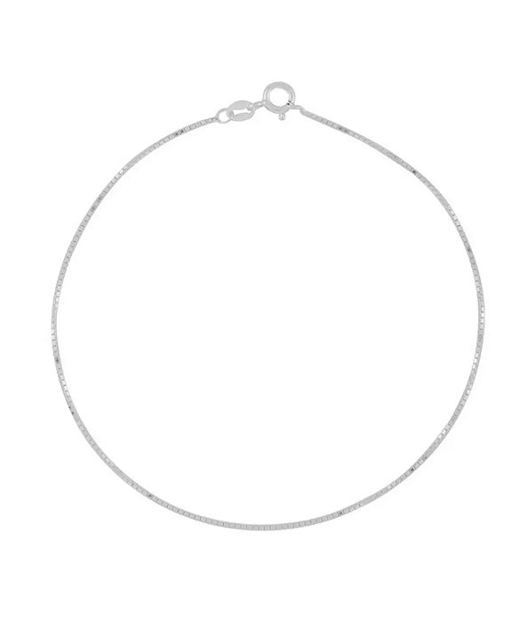 Tornozeleira Veneziana v15 23cm - Prata 925 @