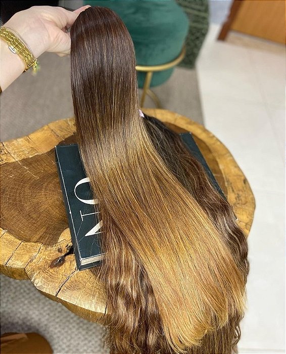 Cabelo Brasileiro Do Sul  Morena Iluminada Liso 100G