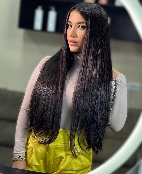 Cabelo Brasileiro do Sul Castanho Natural Liso 100G