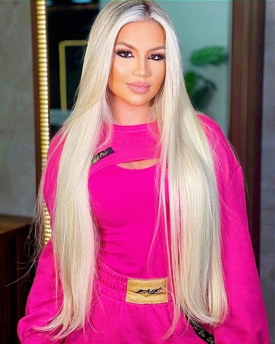 Cabelo Brasileiro do Sul Loiro Pérola Liso 50G