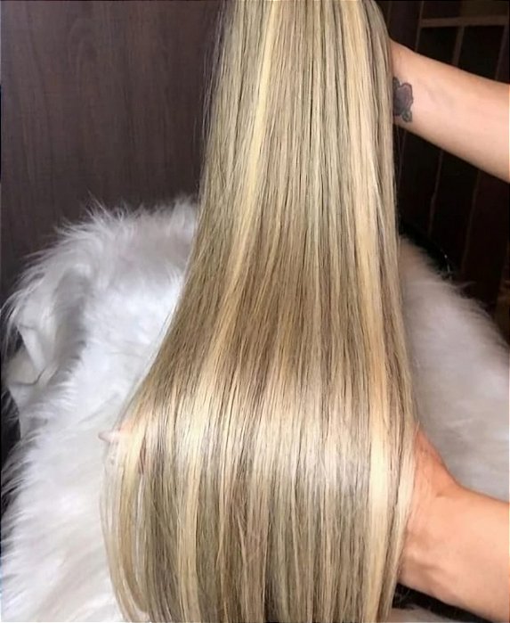 Cabelo Brasileiro do Sul Mesclado " Dourado" Liso 50G