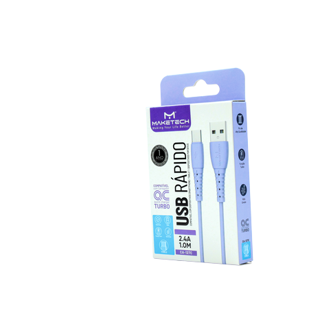 Cabo Usb Para Usb C Android Ca-127C 1M Azul Lilás Maketech