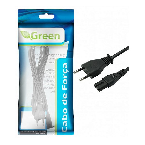 CABO DE FORÇA TV RADIO GRAVADOR TIPO 8 BIPOLAR 2X0,75MM 3 METROS