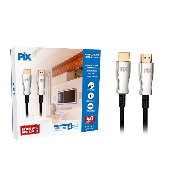 CABO HDMI 2.1 - 8K HDR - 32AWG - 40M - FIBRA OTICA ATIVA