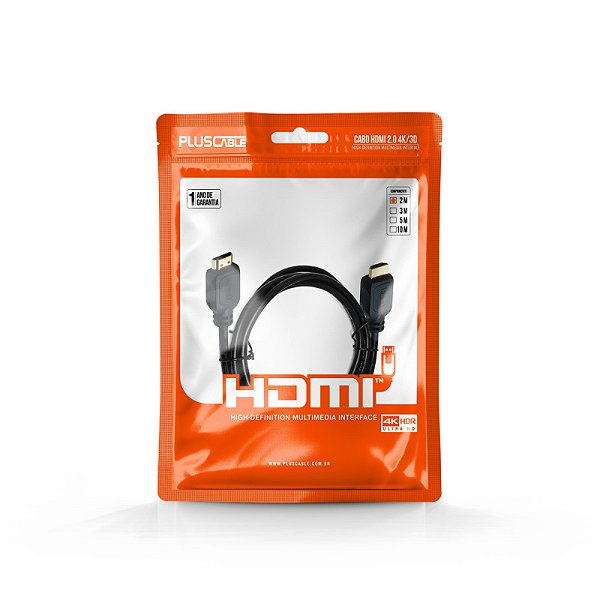 Cabo HDMI V2.0 Basic 2M PlusCable