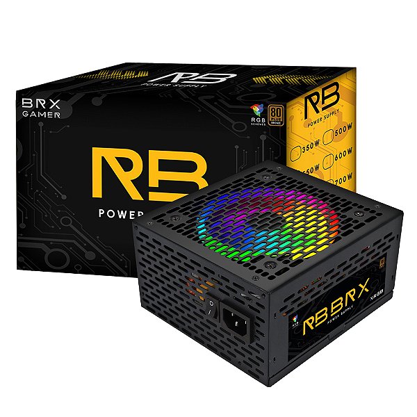 Fonte Atx 550w Rainbow Rgb Automatica Brx 80 Plus Bronze