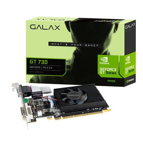 Placa De Vídeo Galax Geforce Gt 730, 4GB, DDR3, 128bits