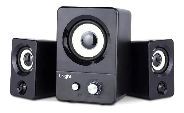 Caixa De Som Mini Subwoofer 2.1 Usb 11w Bright 590