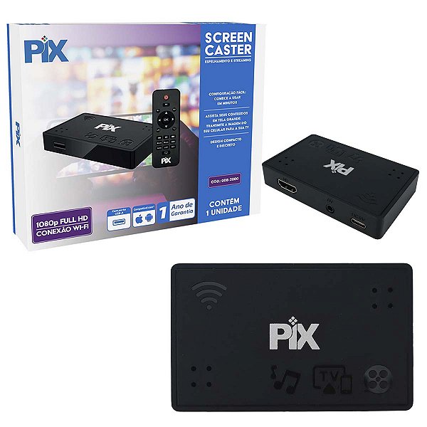 Screencaster Para Tv C/ Espelhamento Streaming Via Hdmi Wifi