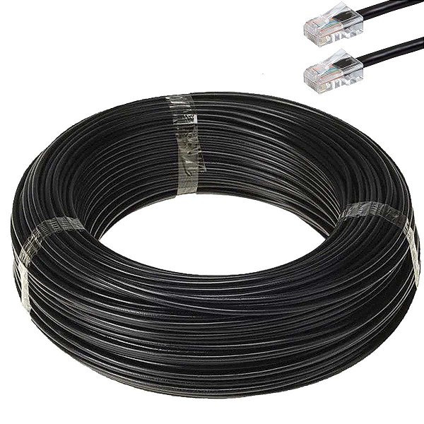 Cabo De Rede Anatel Furukawa Montado 50 Metros Cat5e Preto