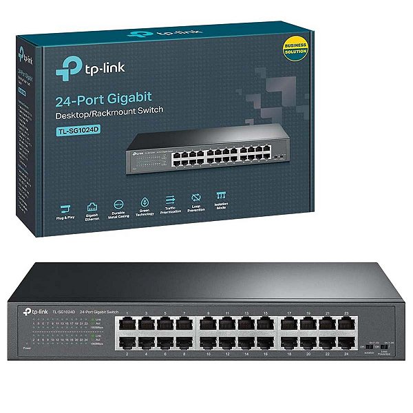 Switch 16 Portas Gigabit Para Rack Tl-Sg1016D Tp-Link