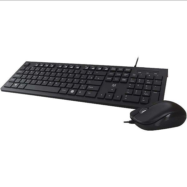 Kit Teclado e Mouse Com Fio Multi Cabo 1,50 USB 2.0 TC240