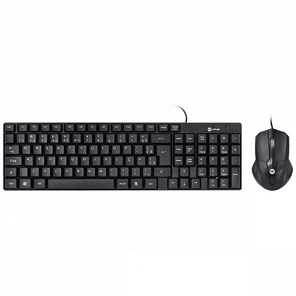 Kit 5 Combo Teclado E Mouse Office Cc200 Usb Preto Vinik