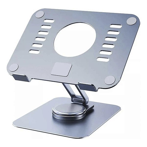 Suporte De Mesa Tablet Alumínio Ajuste Altura E Rotacao 360º