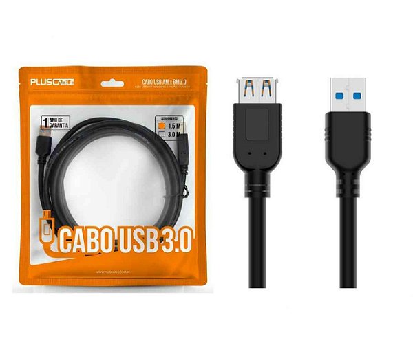 Cabo Extensor Usb 3.0 Amxaf 1,5M Compatível Com WebCam