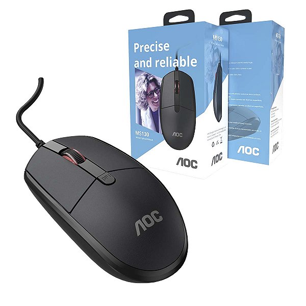 Mouse Com fio Usb Escritório Ergonomico 3 Botões 2000 dpi