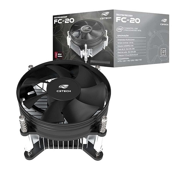 Cooler Para Processador Intel 1155 1151 1150 2ª a 9ª Geração