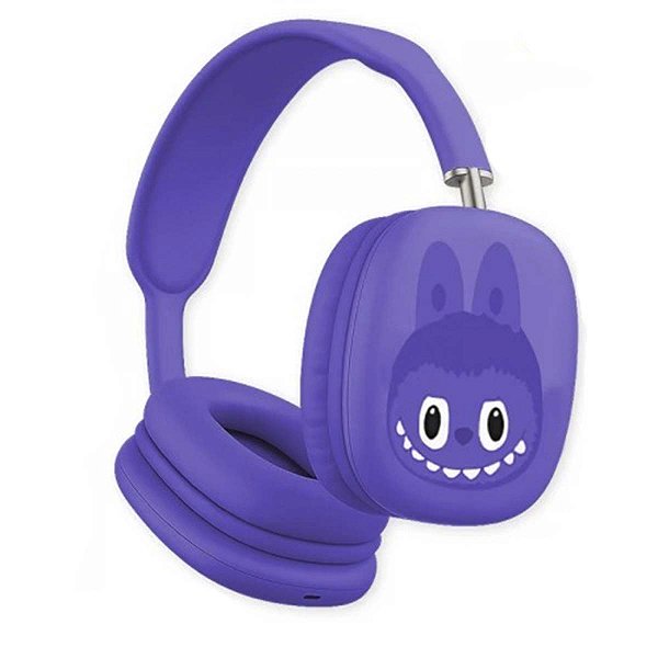 Fone De Ouvido Bluetooth Criança Infantil Xcell Labubu Roxo