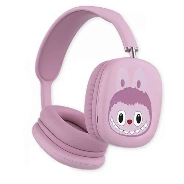 Fone De Ouvido Bluetooth Criança Infantil Xcell Labubu Rosa