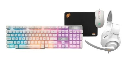 Combo Gamer Thunder 4 Em 1 Teclado Headset Mouse E Mousepad