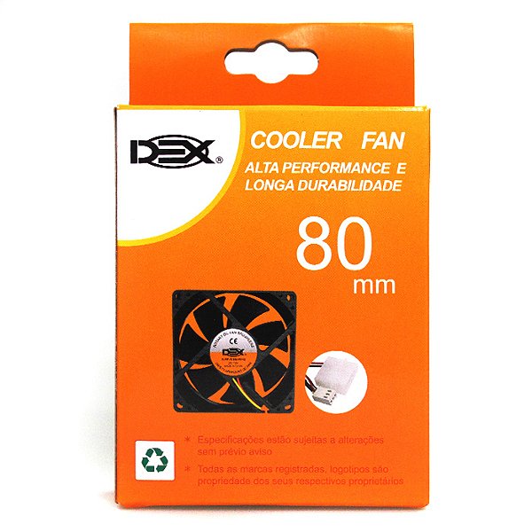 Cooler Para Gabinete 80Mm 8Cm Preto 2 Molex e 3 Pinos Dx-8C