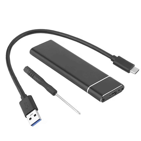 Case Sata Ssd M.2 2280 Ngff Usb 3.1 Usb C Dex Dx-M231 Preto