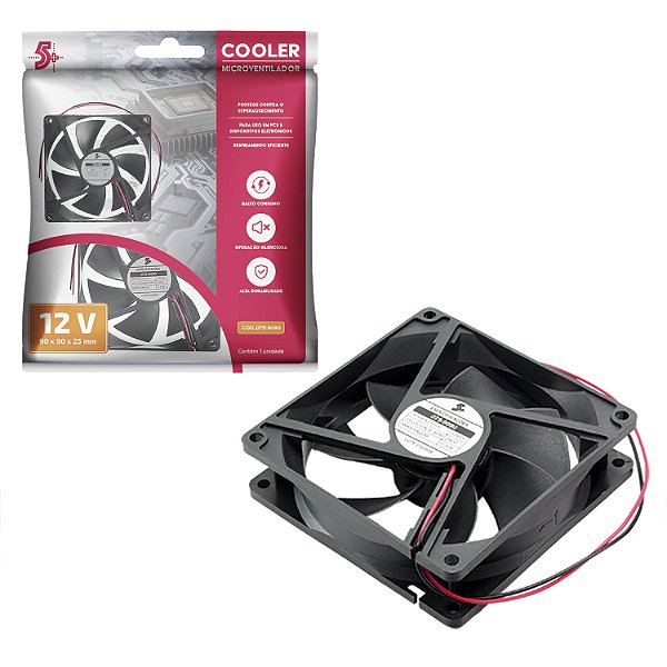 COOLER 90 X 90 X 25MM - 12V 0.20A 2900RPM 075-9090