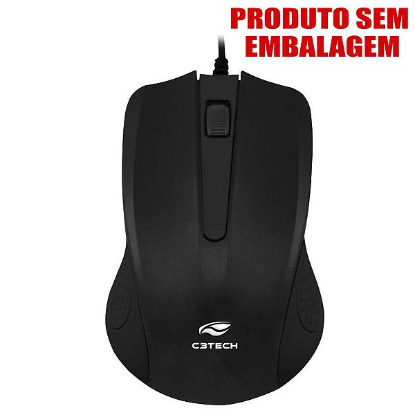 Mouse Usb Preto C3Tech Cabo Office 1000Dpi S/ Caixa
