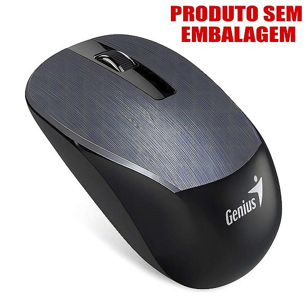 Mouse Genius Nx7015 Wireless 1200DPI 3 Botões Cinza S/ Caixa