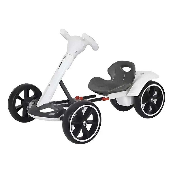 Mini Carro Kart Elétrico Infantil Kart Led Scooter Branco