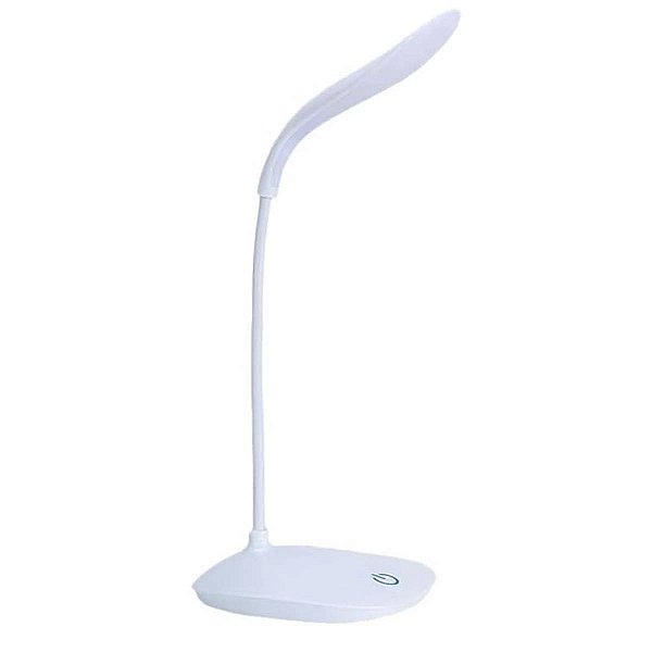 Luminária De Mesa Recarregável USB Led Estudo Leitura Branca