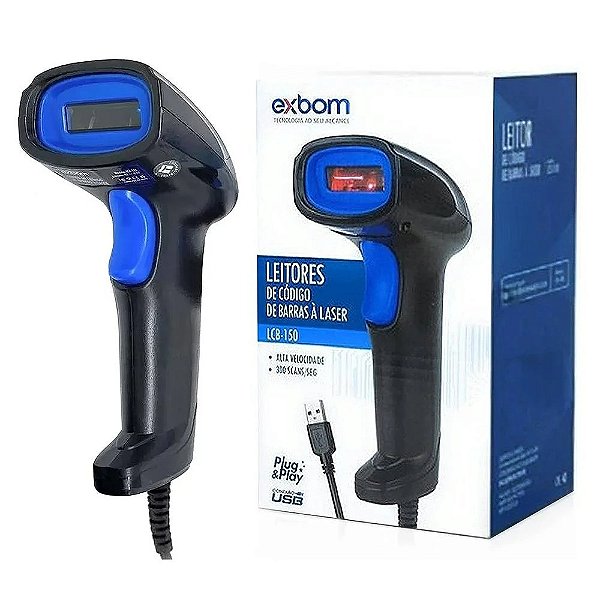 Leitor De Codigo De Barras Laser Usb Lê Boleto Danfe Lcb-150