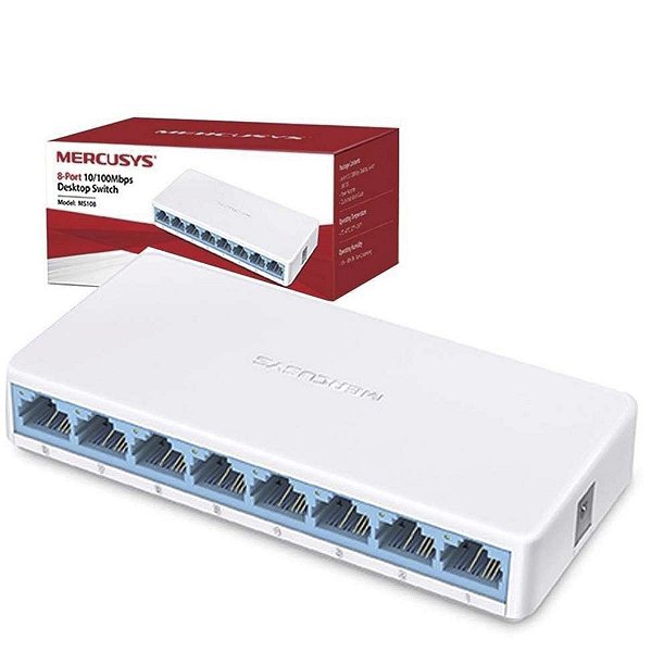 Switch Mercusys Ms108 8 Portas 10/100 Mbps