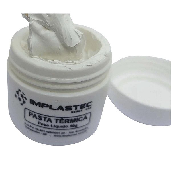 Pasta Térmica Profissional Implastec Pote 50g Branca 6156