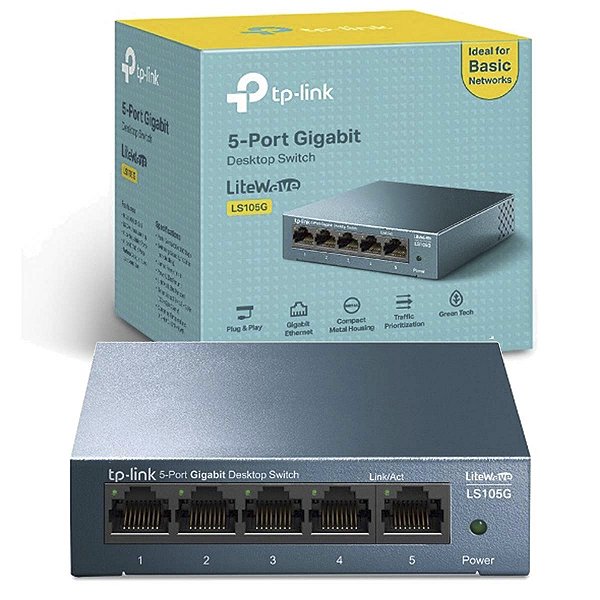 Switch TP-Link TL-LS105G 5 Portas Gigabit 10/100/1000