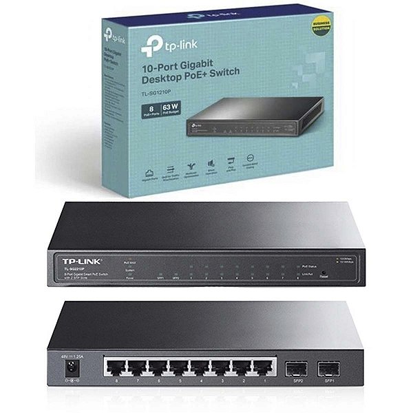 Switch Smart TP-Link TL-SG2210P 8 PoE+ 2 Gigabit 10/100/1000