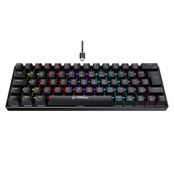 Teclado Gamer Mecânico Fortrek Gravity 65 Rainbow Outemu Red