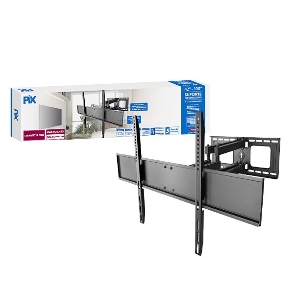Suporte Tv Tri-Articulado 42 a 100'' Px-40 Led Qled Oled