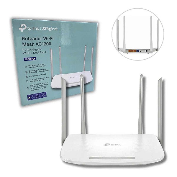 Roteador 4 Antenas TP-Link EC220-G5 AC1200 Dual Band Gigabit