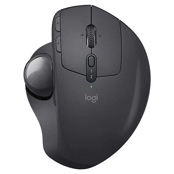 Mouse Logitech Mx Ergo Sem Fio Recarregavel Trackball Cinza