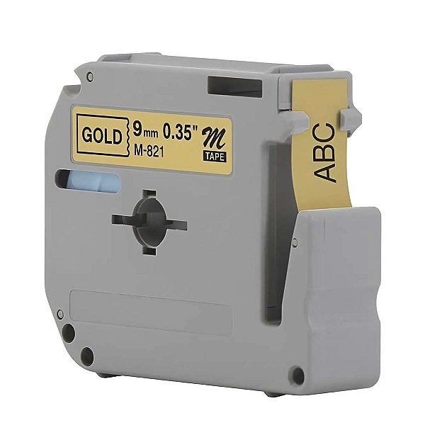 Fita Compativel Para Brother Rotuladora M-K831T 12mm Dourado
