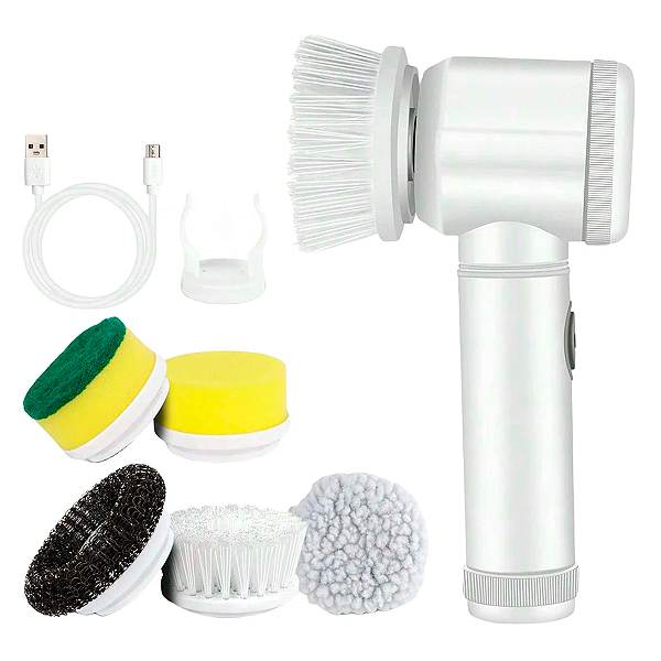 Escova Lava Louças Elétrica Recarregável 5 em 1 Portátil Top
