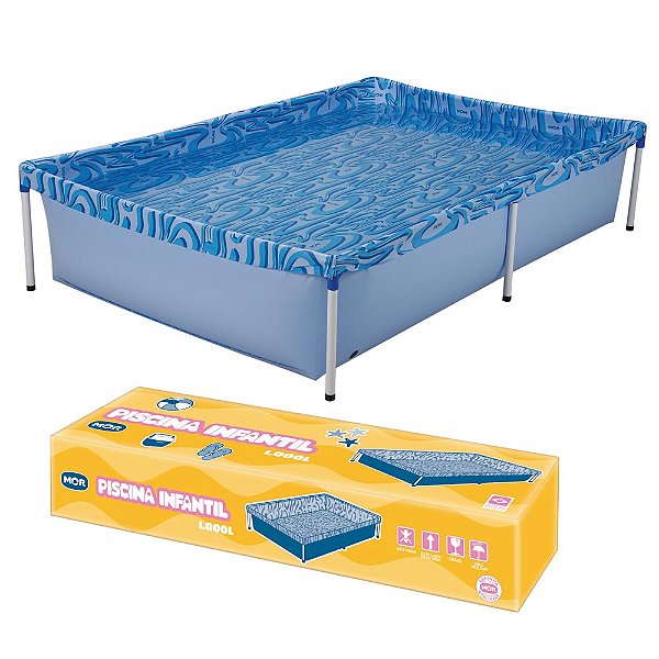 Piscina 1000 Litros Mor Pvc Retangular Estruturada Verão
