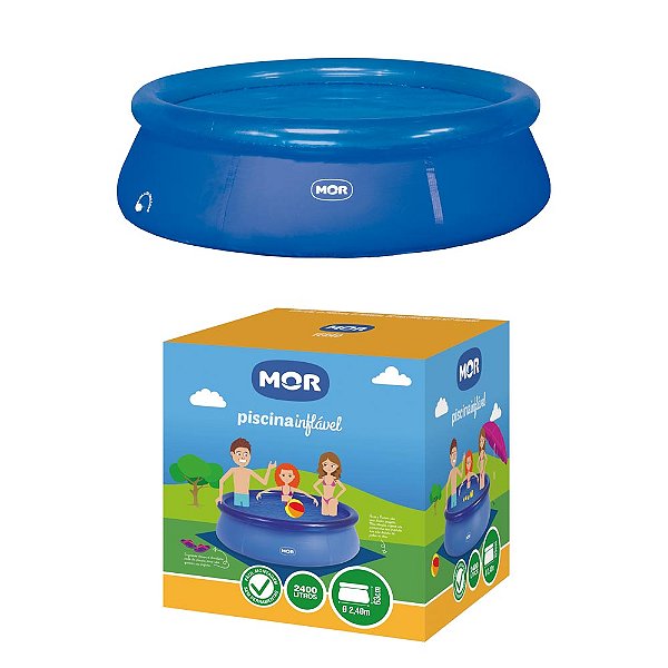 Piscina Splash Fun Redonda Inflável 2400 Litros Mor Verão