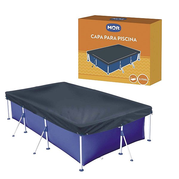 Capa Para Piscina 3.700 Litros Retangular Limpeza E Proteção