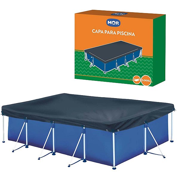 Capa Para Piscina 5.000 Litros Retangular Limpeza E Proteção