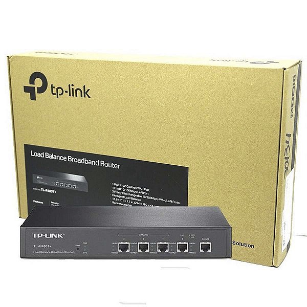 Roteador Gerenciável Load Balance 4 WAN/1 LAN TP-Link R480T+