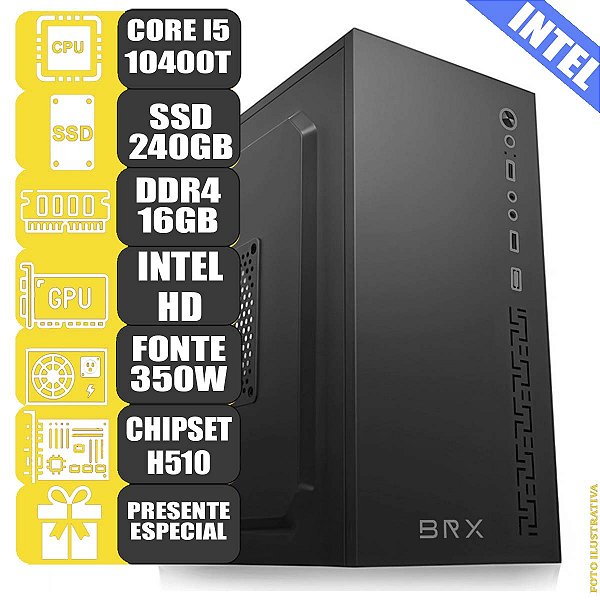 Computador Office Mdi I5 10400T 10ª 16GB DDR4 SSD 240GB